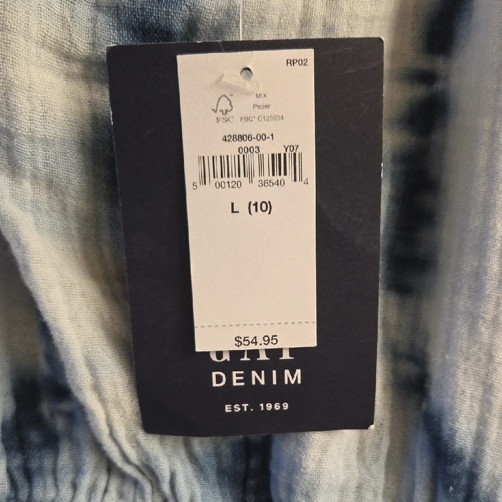 GAP Blue Tie-Dye Dress
